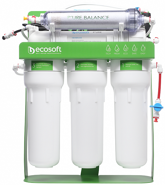 Ecosoft P’URE Balance 6 Stage Pumped Reverse Osmosis Unit Water